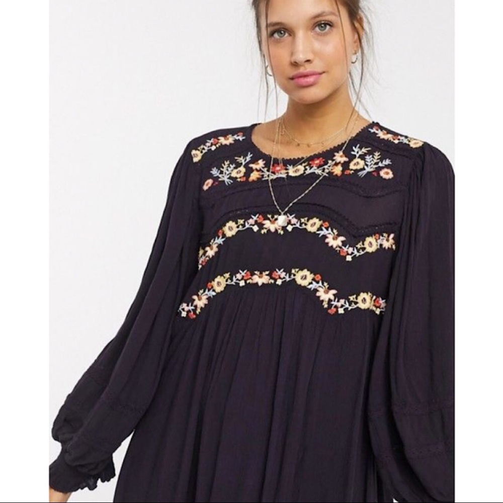 NWT Free People Pasadena Embroidered Mini - Picture 4 of 6